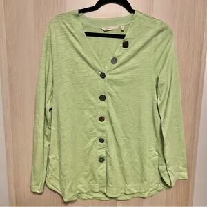 Soft Surroundings Green Long Sleeved Top